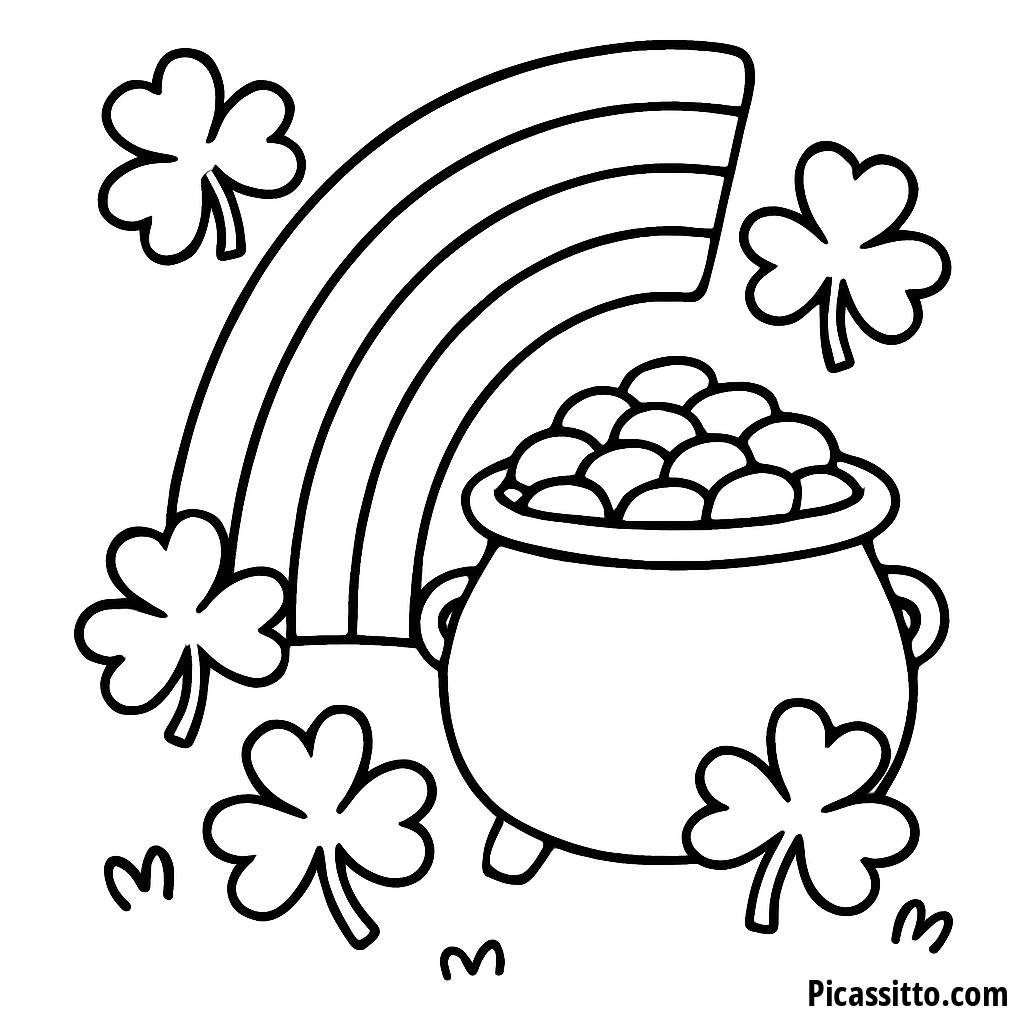 Раскраска: Горшок с Золотом