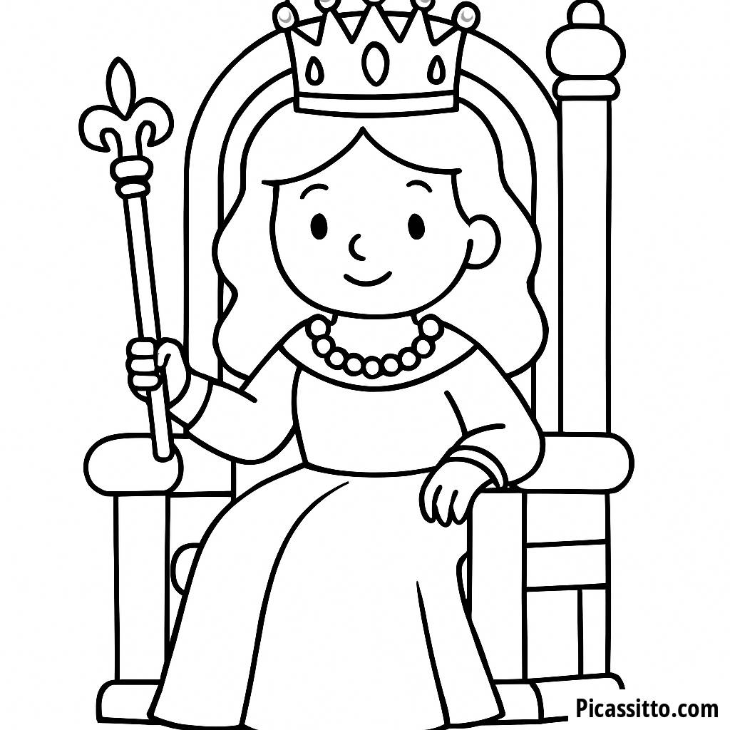 Regal Königin Malvorlage