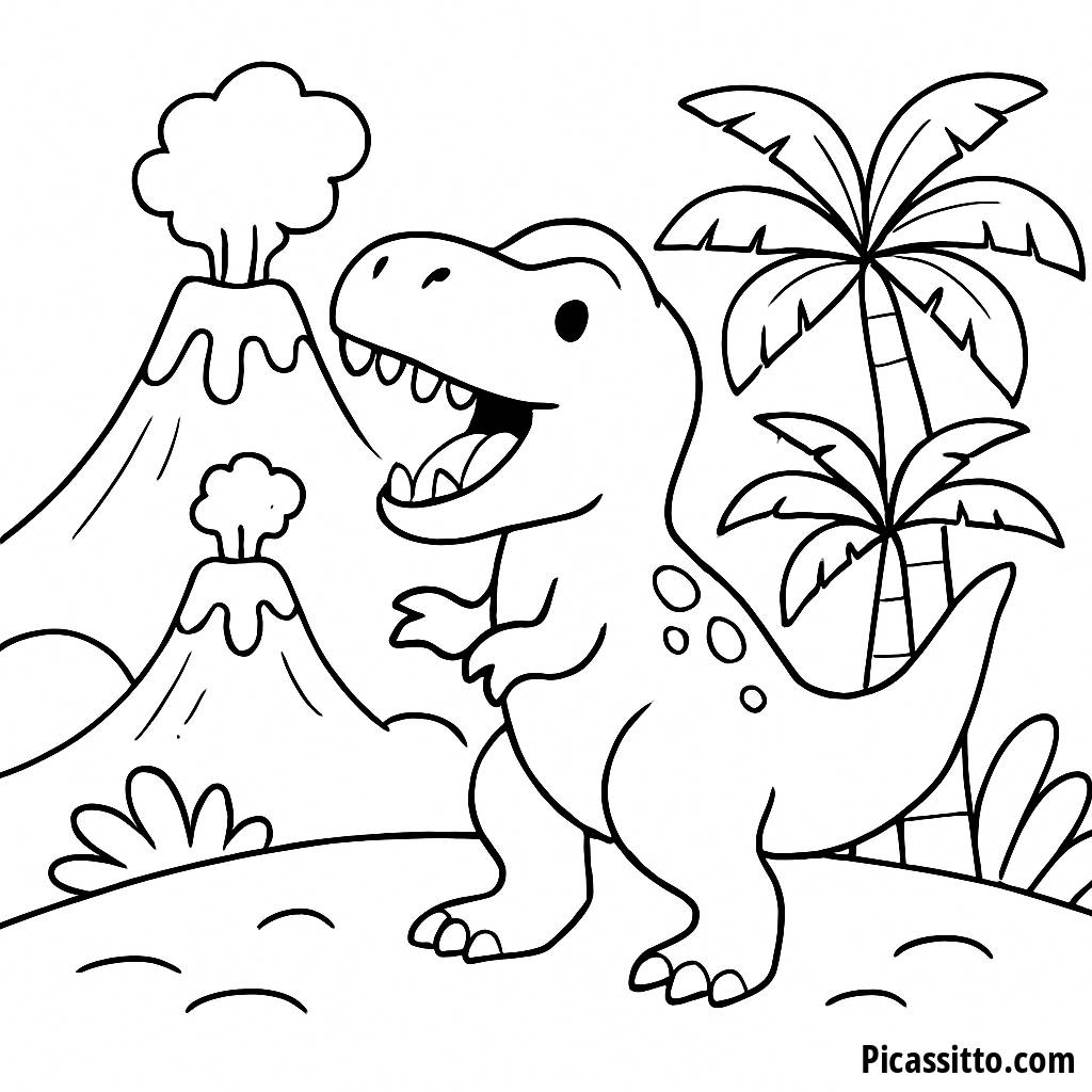 Roaring T-Rex Coloring Page