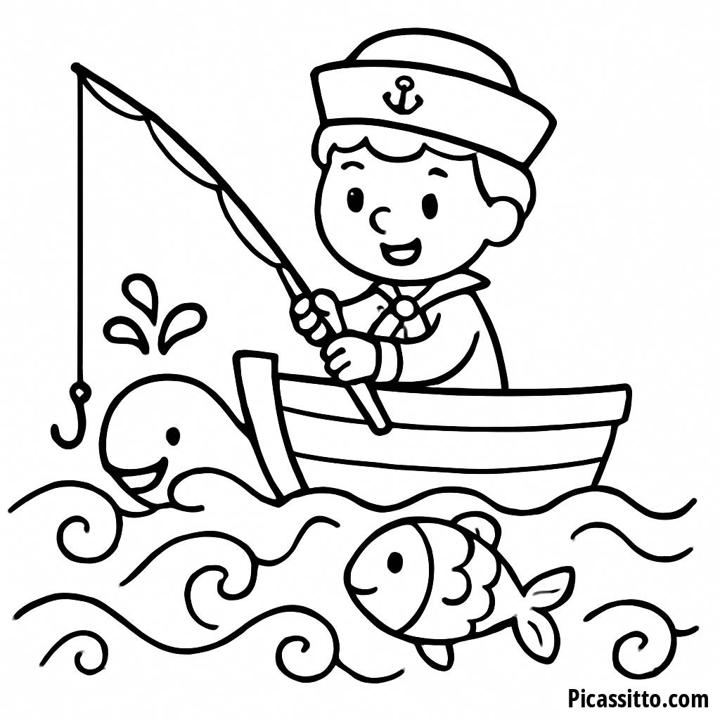 Page à Colorier de l'Aventure du Marin