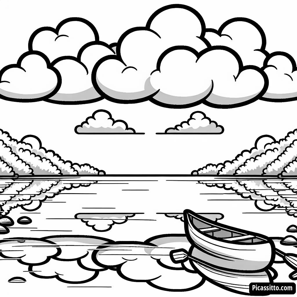 Friedlicher See Malvorlage