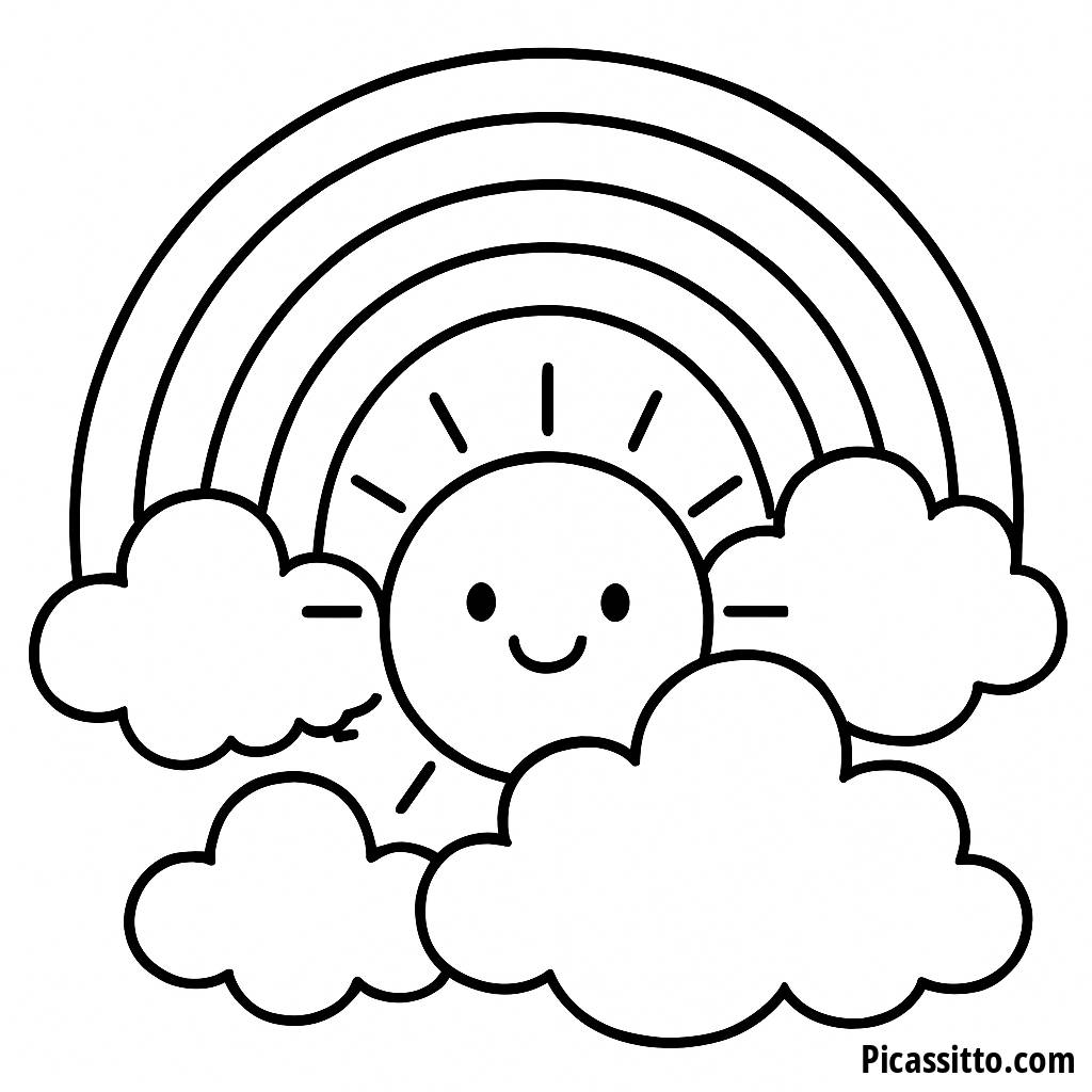Smiling Sun Coloring Page