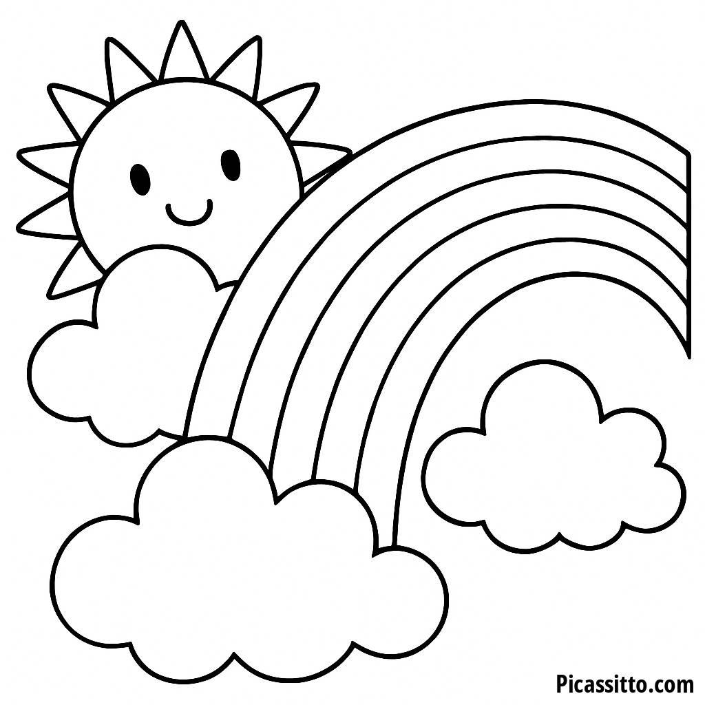 Раскраска Улыбающегося Солнца