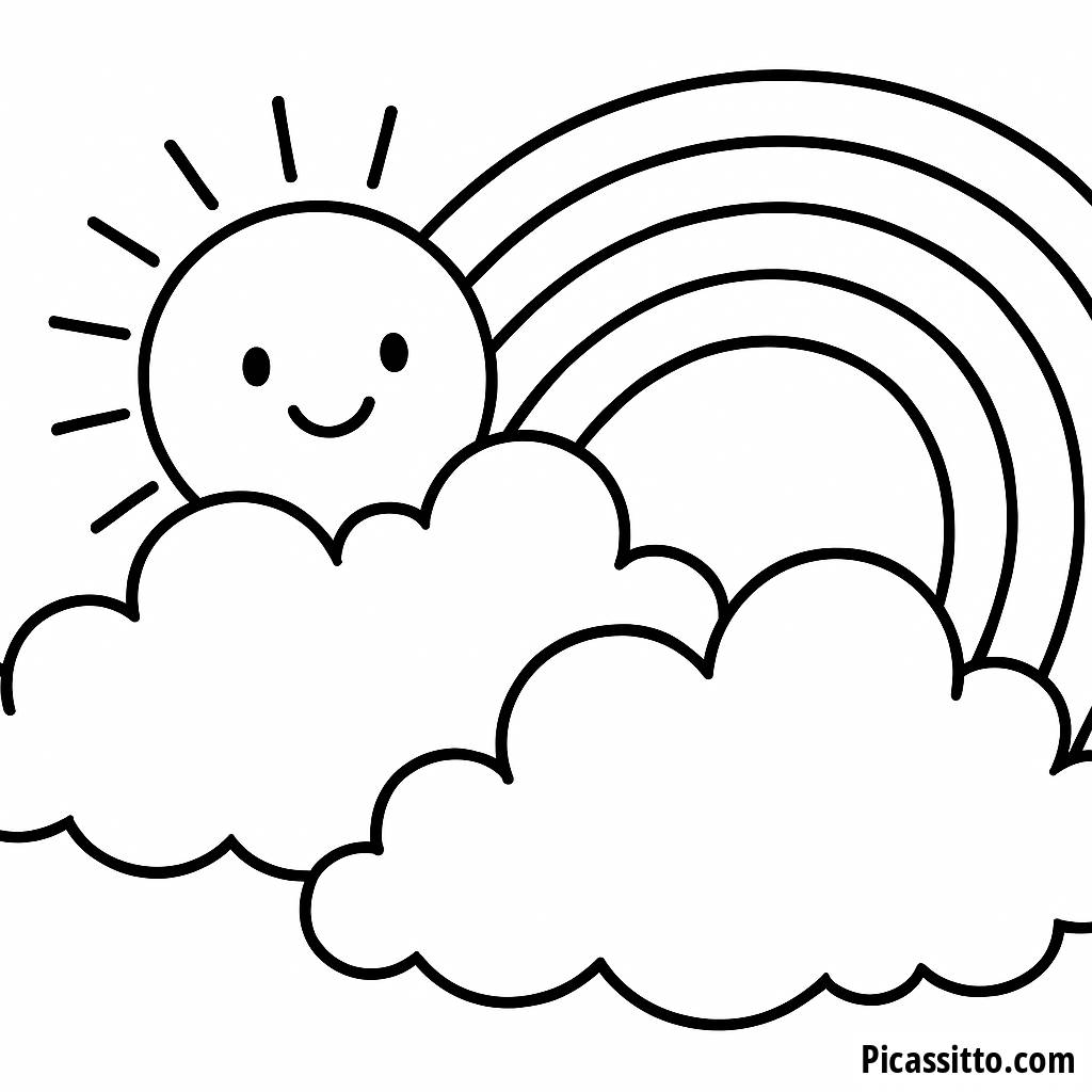 Smiling Sun Coloring Page