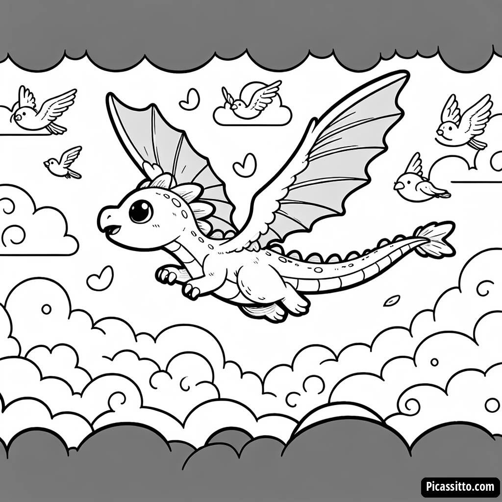 Page à Colorier de Charizard Volant