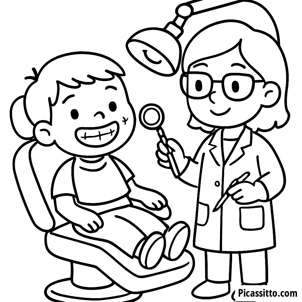 Página para Colorear Sonrisas Brillantes