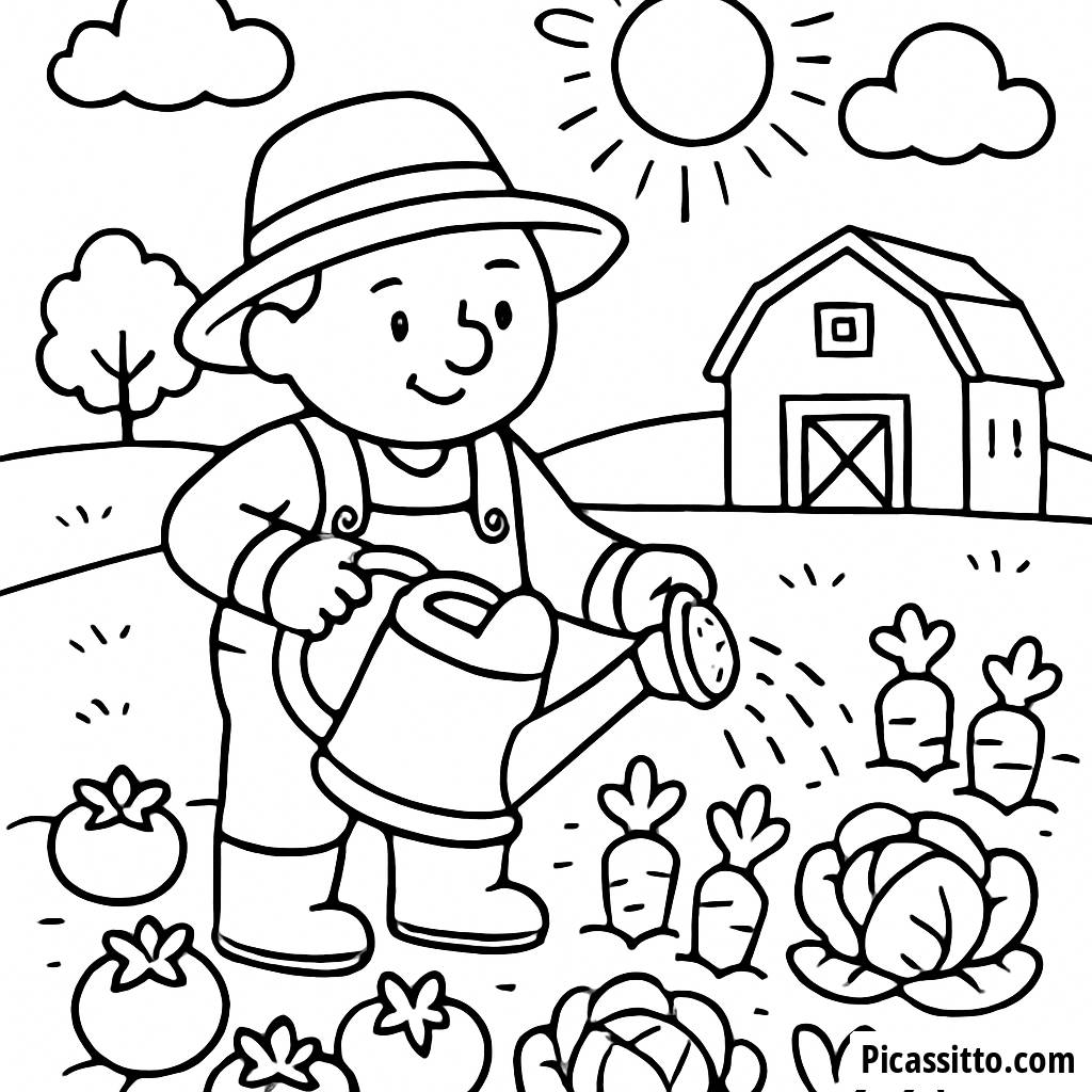 Page à Colorier de l'Aventure à la Ferme Ensoleillée