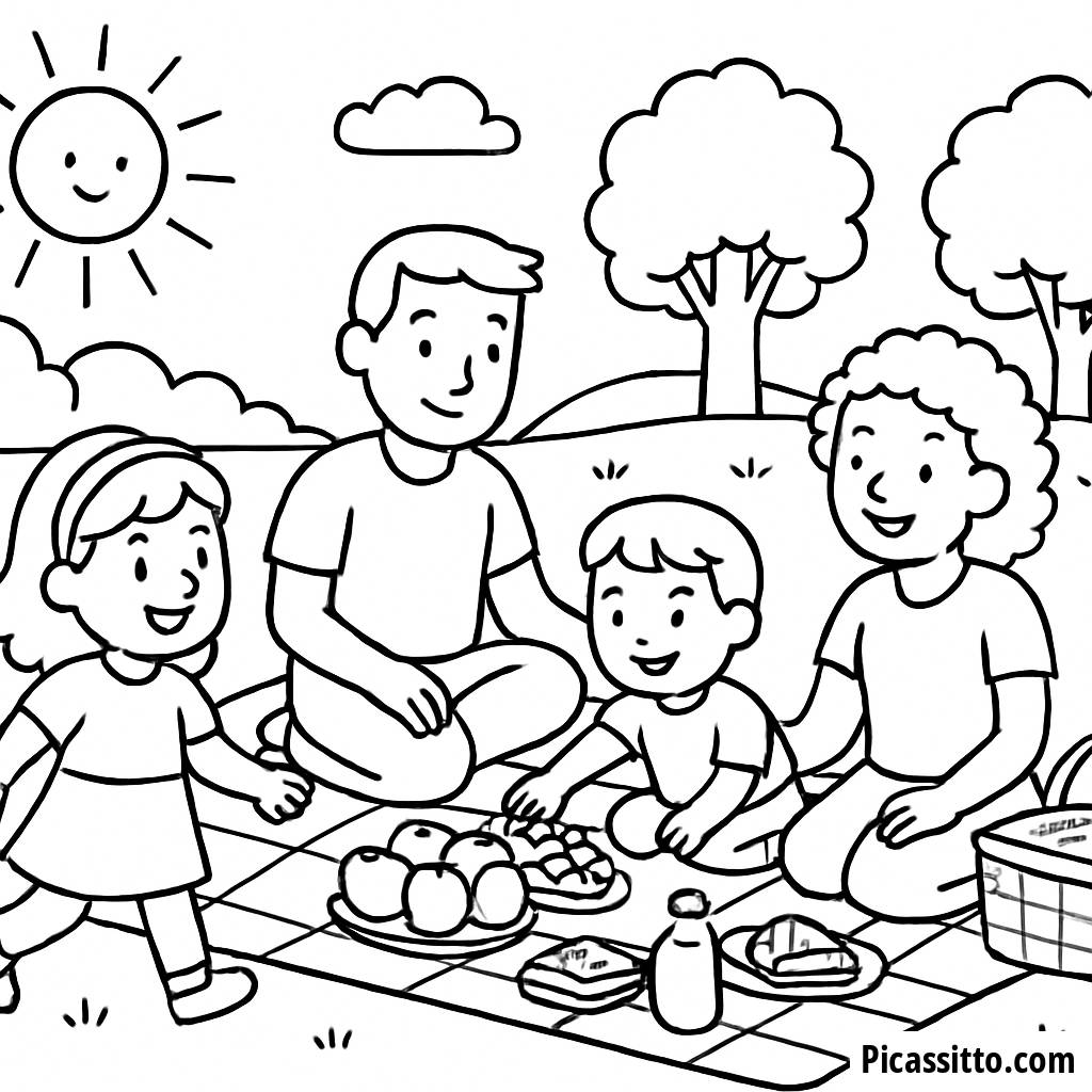 Раскраска: Солнечный Пикник