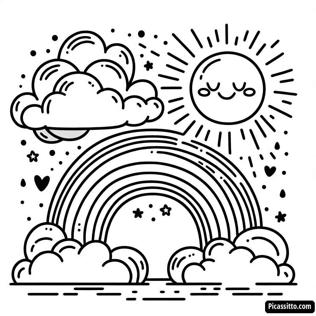 Раскраска Улыбающегося Солнца