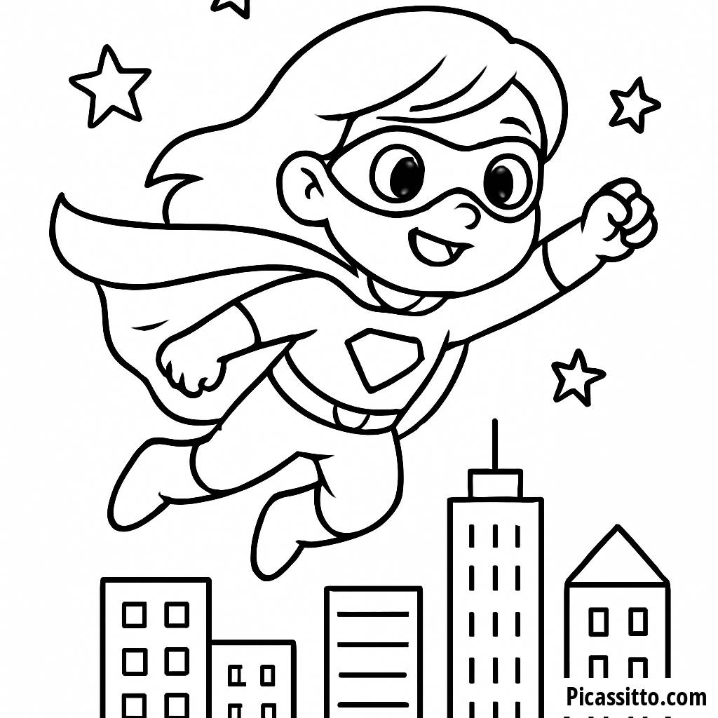 Superhero Girl Coloring Page