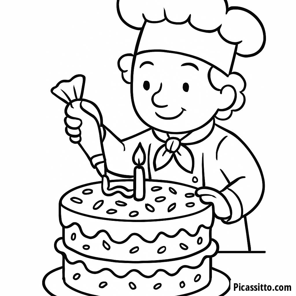 Süßer Koch Malvorlage
