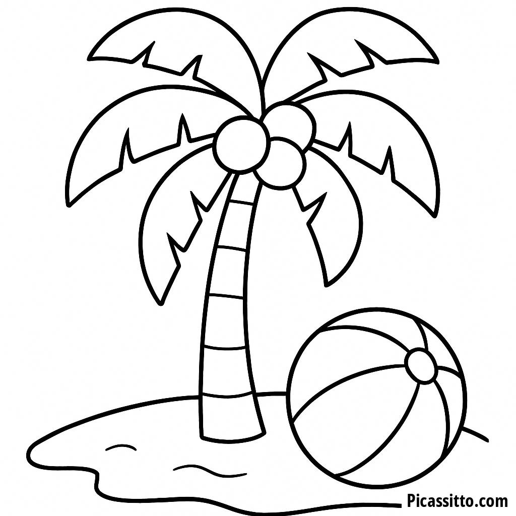 Pagina da Colorare del Paradiso Tropicale