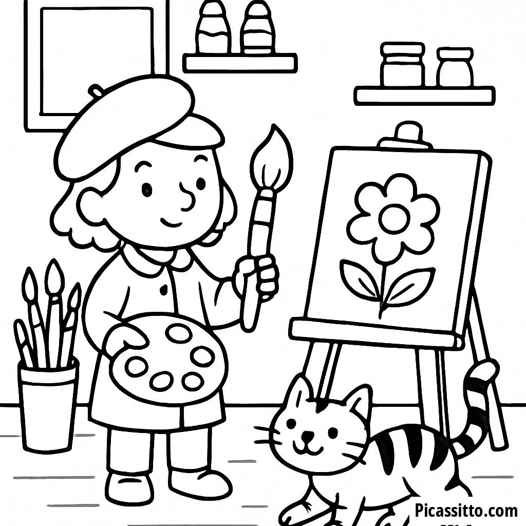 Verspielt Atelier Malbuchseite