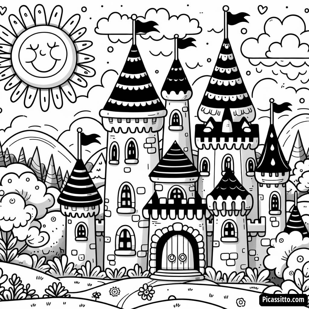 Раскраска Волшебного Замка