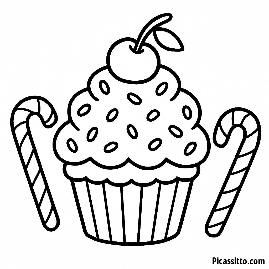 Page à Colorier de Cupcake Fantasque