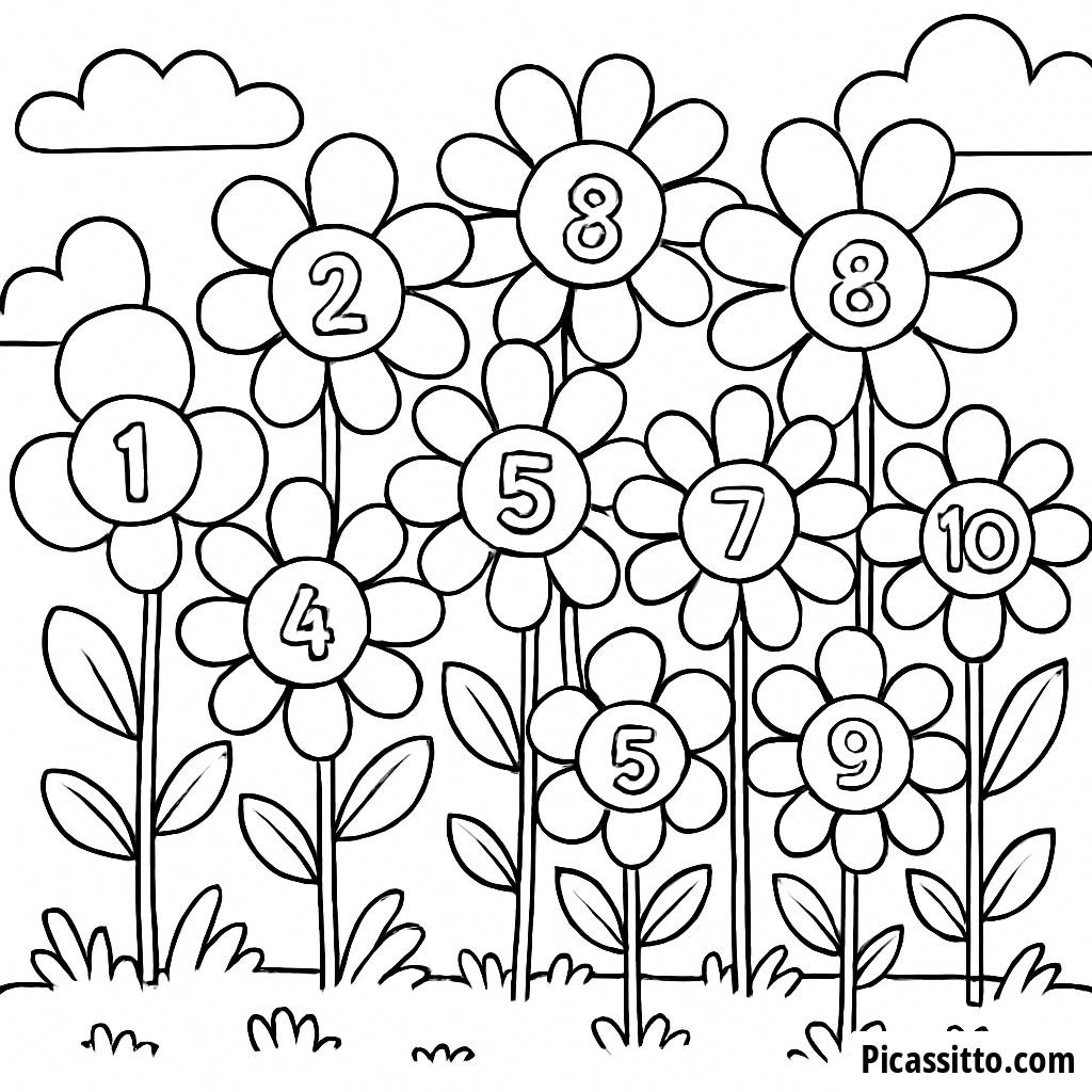 Página para Colorear de Jardín Fantástico