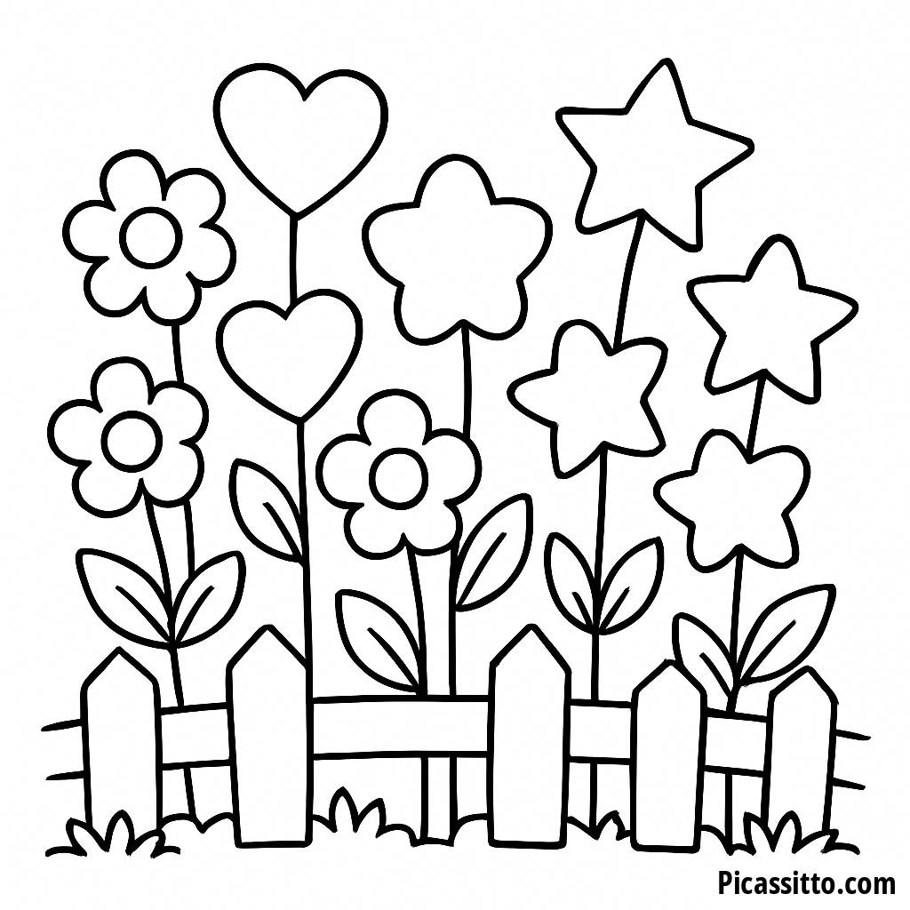Whimsical Garden Coloring Page