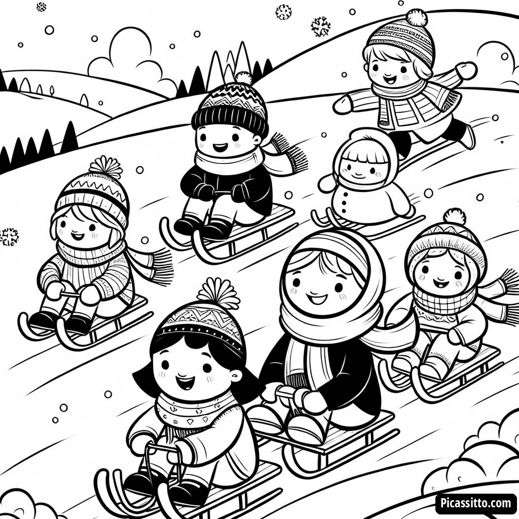 Winterwunderland Ausmalbild