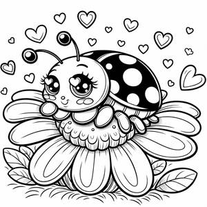 Очаровательная Раскраска С Любовным Жучком