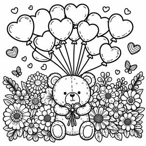 Niedliche Teddybär Ausmalbild