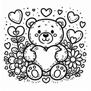 Niedliche Teddy-Bär Malvorlage
