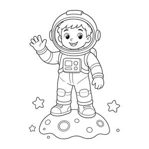 Astronaut Costume Coloring Page