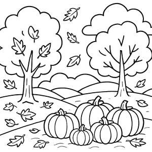 Herbstlandschaft Malvorlage