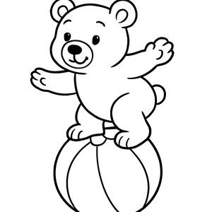 B is for Bear Coloring Page
