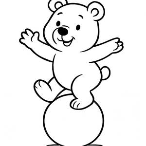 B is for Bear Coloring Page