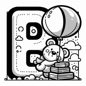 Malvorlage: B wie Bär