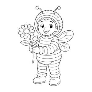 Bee Costume Coloring Page