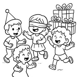 Birthday Party Fun Coloring Page