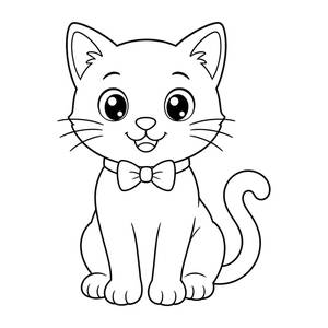Black Cat Coloring Page