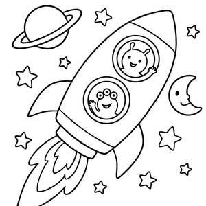 Décollez avec Notre Page à Colorier de Fusée!