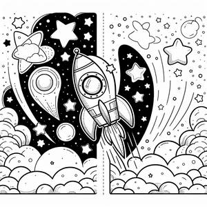 ¡Despega con Nuestra Página para Colorear de Cohete!