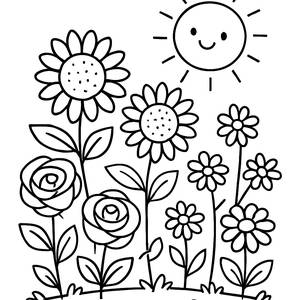 Blooming Garden Coloring Page