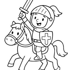 Mutiger Ritter Malblatt