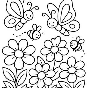 Página para Colorir Jardim das Borboletas
