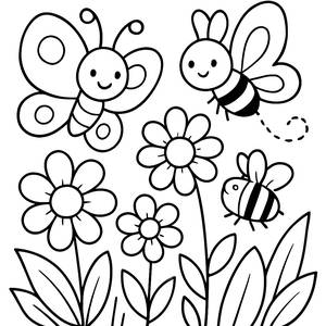 Butterfly Garden Coloring Page