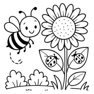 Bunte Bienen Malvorlage