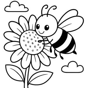 Раскраска Занятой Пчелы