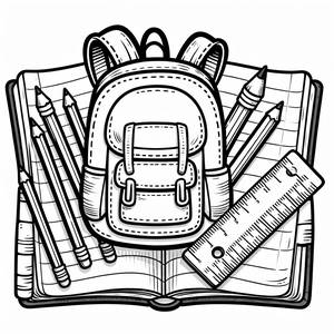 Page à Colorier du Sac à Dos Joyeux