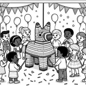 Fröhliche Geburtstagsfeier Malvorlage