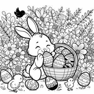 Fröhlicher Hase Malvorlage