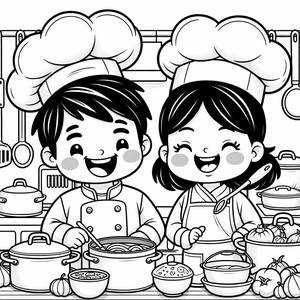 Lustige Koch Malvorlage