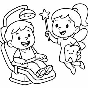 Página para Colorear de la Clínica Dental Alegre