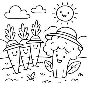 Page à Colorier Jardin Joyeux