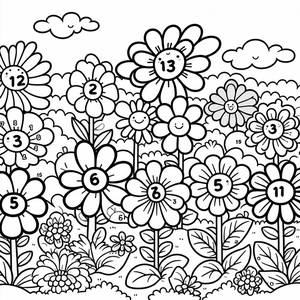 Pagina da Colorare Giardino Allegro