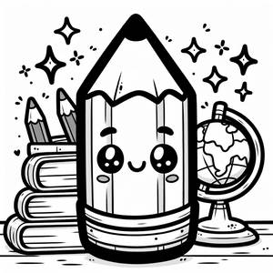 Page à Colorier de Crayon Amical