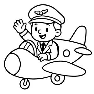 Página para Colorear del Piloto Alegre